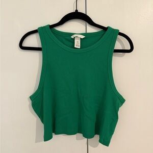H&M Emerald Green Sleeveless Crop Top